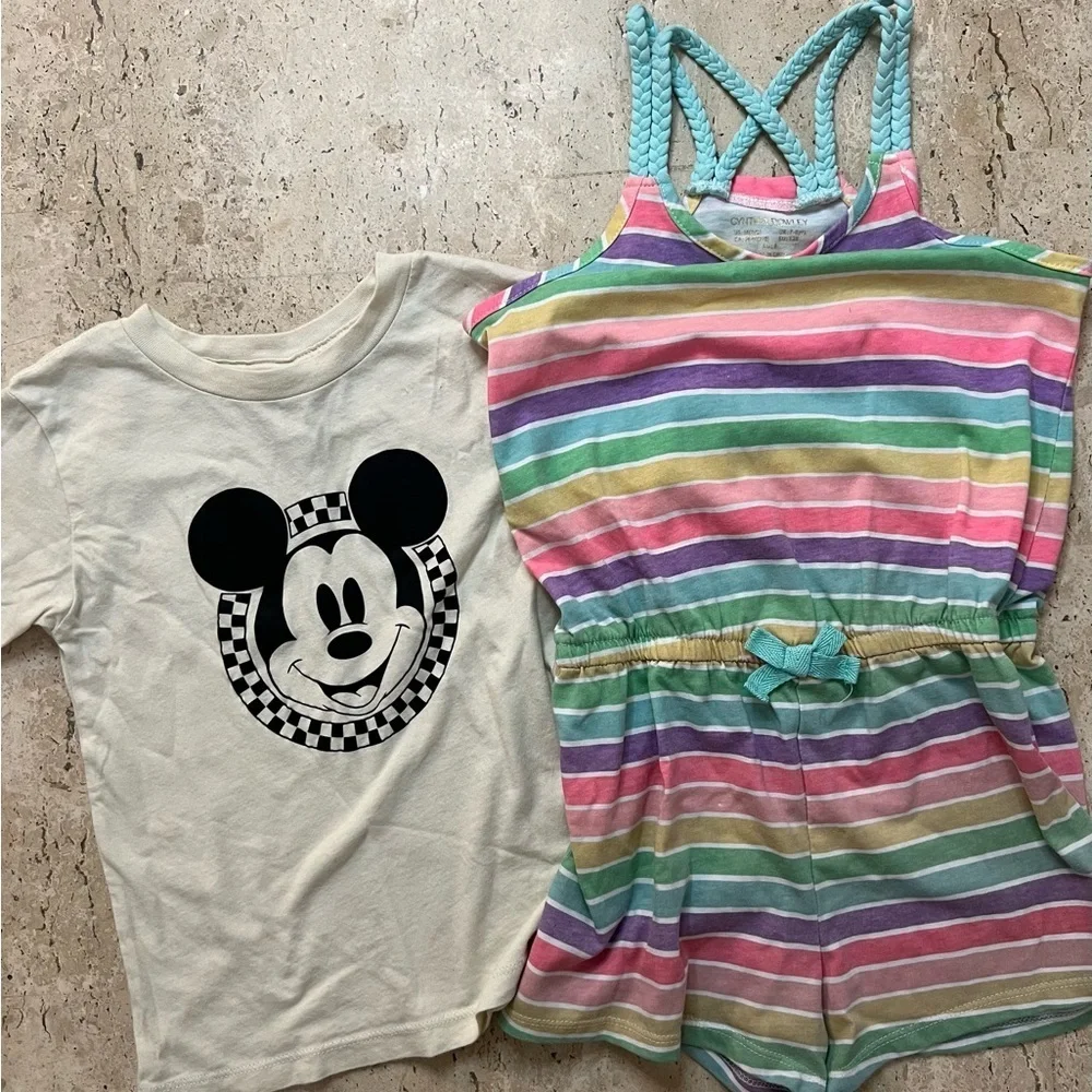 Bundle- Girls Size 7 Jeans, T-Shirts, Romper